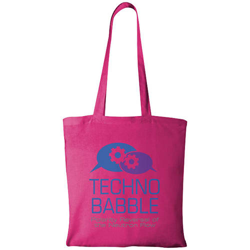 Magenta Custom Printed Cotton Shopping Bags