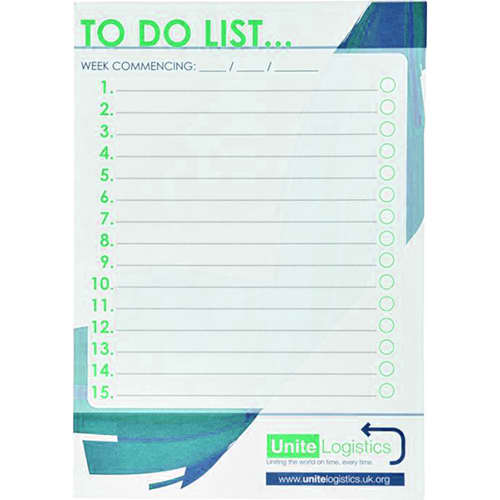 Printed A5 Desk Notepads branded with your marketing design from Total Merchandise