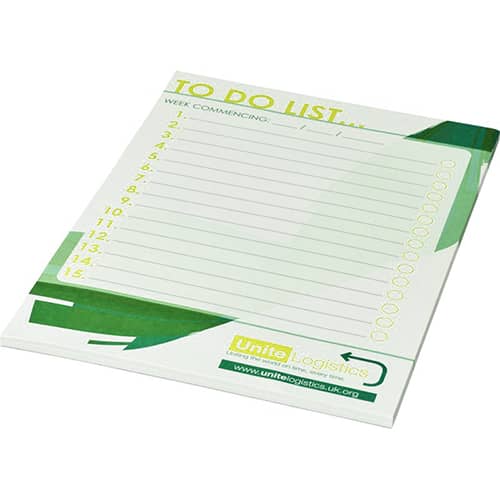 Custom printed Desk Notepads printed with your full colour design from Total Merchandise