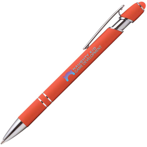 Orange Prince Soft Touch Metal Stylus Pens for corporate events