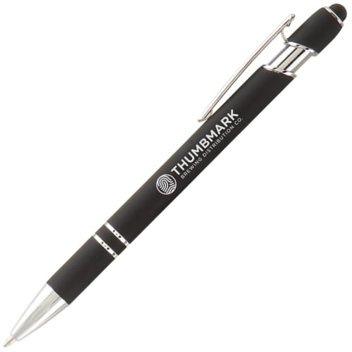 Black Soft Touch Metal Stylus Pens for desks
