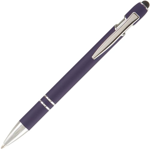 Dark Purple Prince Soft Touch Metal Stylus Pens for giveaways