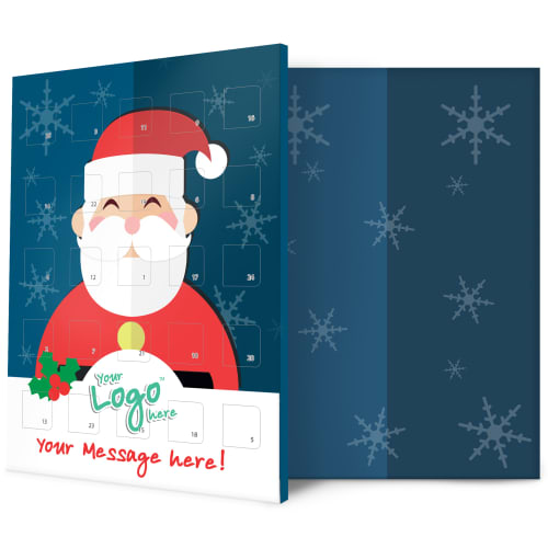 Santa Design Promotional Advent Calendars UK Printed with a Logo by Total Merchandise