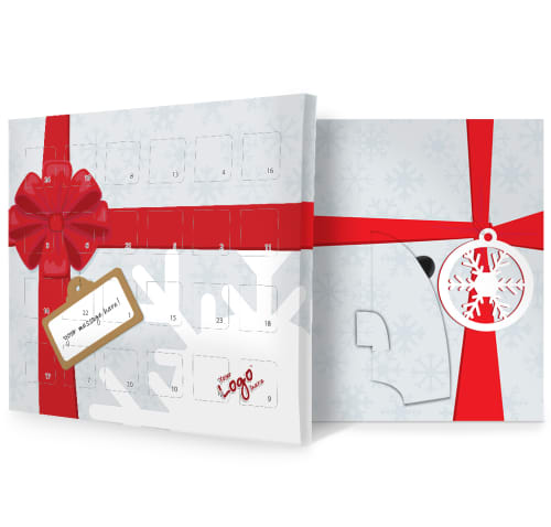 Christmas Bow Design Promotional Advent Calendars Branded Giveaways