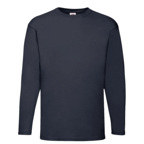 Fruit of the Loom Valueweight Long Sleeve T-Shirt in Deep Navy