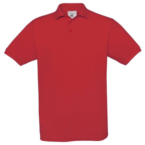 B&C Collection Luxury Soft Polo Shirts in Red