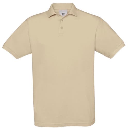 B&C Collection Luxury Soft Polo Shirts in Sand