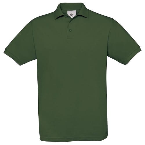 B&C Collection Luxury Soft Polo Shirts in Bottle Green