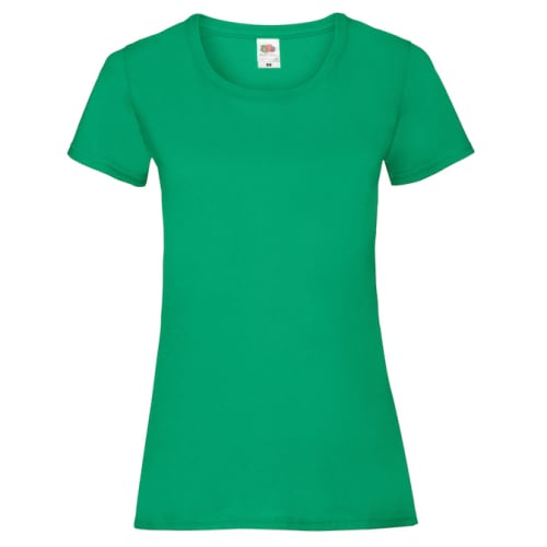 Fruit of the Loom Ladies Valueweight T-Shirts in Kelly Green