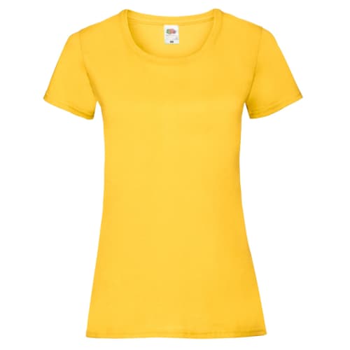 Fruit of the Loom Ladies Valueweight T-Shirts in Sunflower