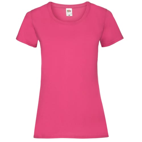 Fruit of the Loom Ladies Valueweight T-Shirts in Fuchsia