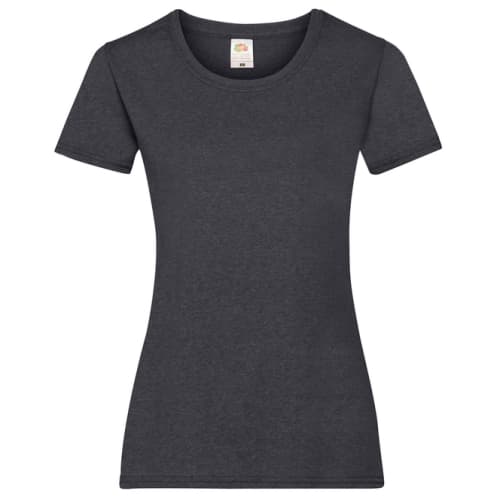 Fruit of the Loom Ladies Valueweight T-Shirts in Dark Heather Grey