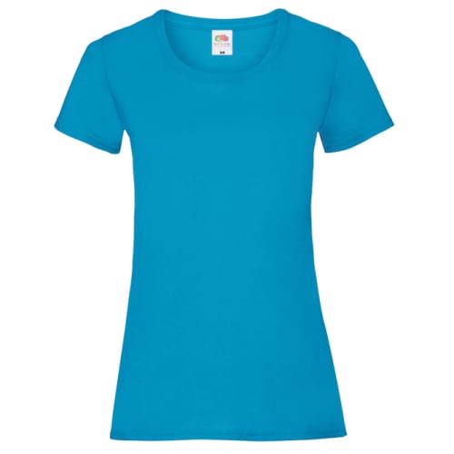 Fruit of the Loom Ladies Valueweight T-Shirts in Azure