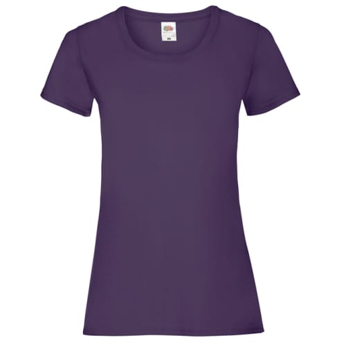 Fruit of the Loom Ladies Valueweight T-Shirts in Purple