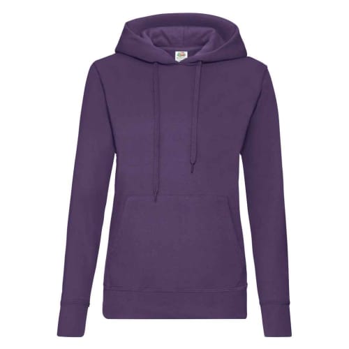 Fruit of the Loom Ladies Hoodies in Purple