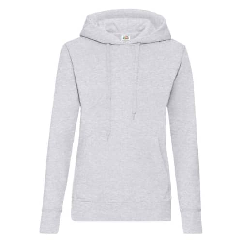 Fruit of the Loom Ladies Hoodies in Heather Grey