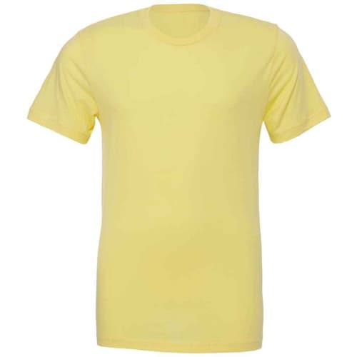 Unisex Jersey Crew Neck T Shirt in Yellow