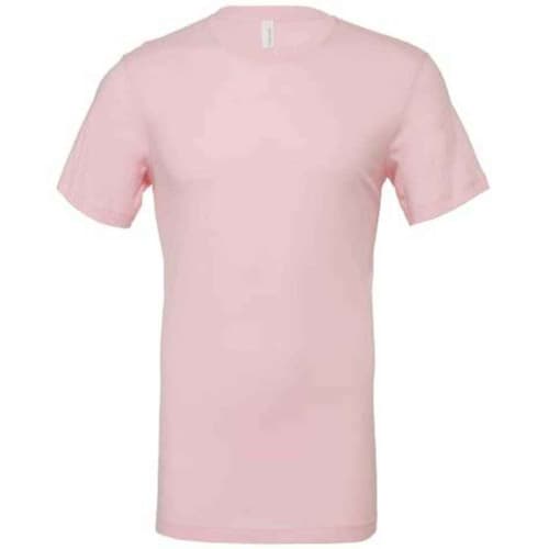 Unisex Jersey Crew Neck T Shirt in Soft Pink