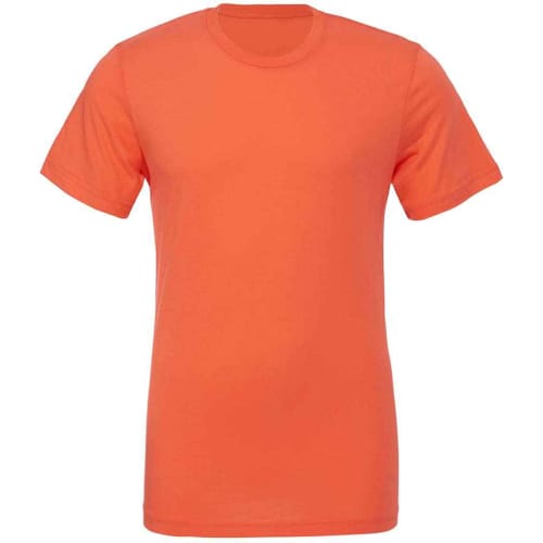 Unisex Jersey Crew Neck T Shirt in Coral