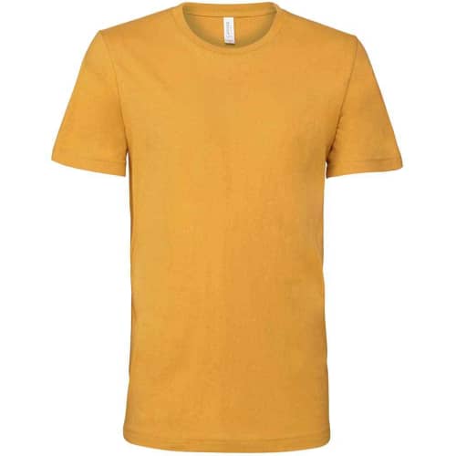 Unisex Jersey Crew Neck T Shirt in Mustard