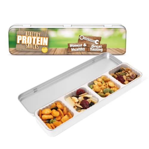 Promotional Protein Snack Slim Tins for Marketing Campaigns