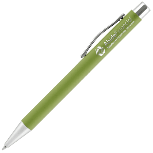 Low cost promotional merchandise branded pens in green