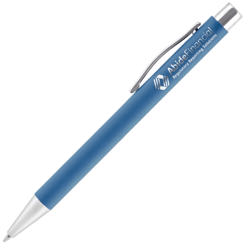 Fast UK delivery promotional metal pens in light blue