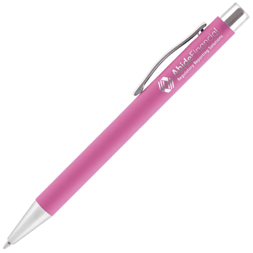 Express delivery branded metal pens in pink