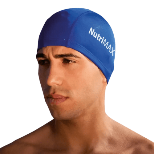 Blue Promotional Swimming Caps Printed with Your Logo