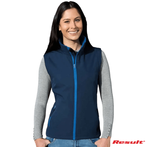 Promotional Result Core Ladies 2 Layer Softshell Bodywarmers for Uniform