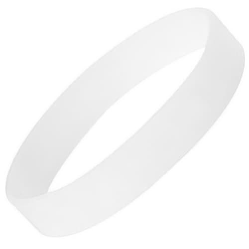 Debossed Silicone Wristbands in White