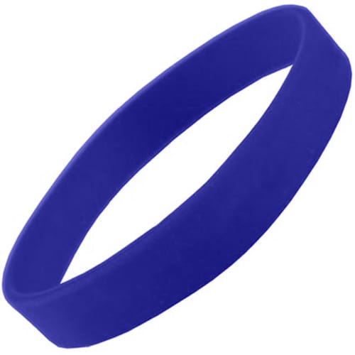 Debossed Silicone Wristbands in Reflex Blue