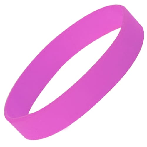 Debossed Silicone Wristbands in Magenta 238