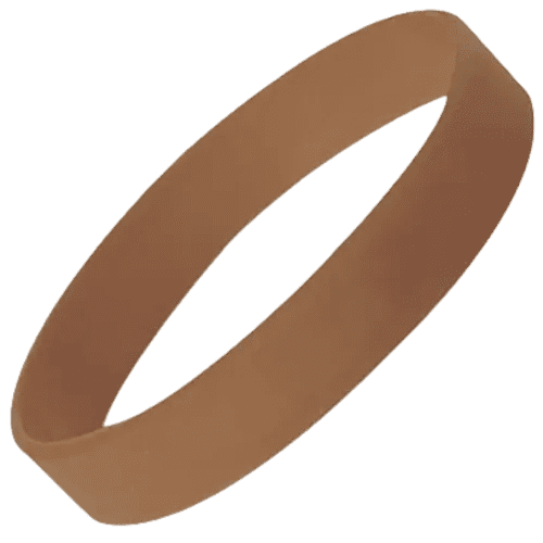 Debossed Silicone Wristbands in Bronze 875