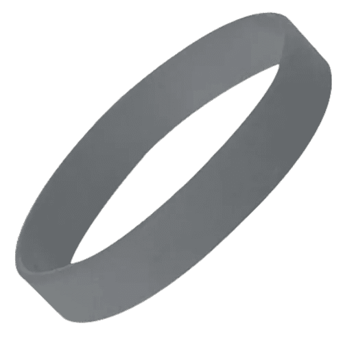 Debossed Silicone Wristbands in Cool Grey 9