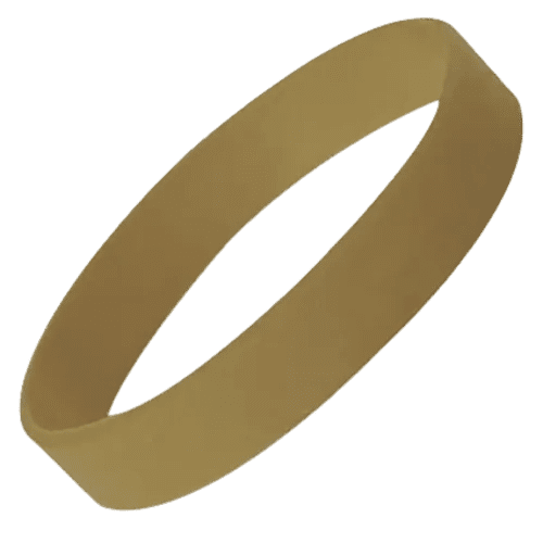 Debossed Silicone Wristbands in Gold 871