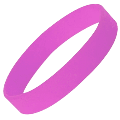 Debossed Silicone Wristbands in Magenta 238