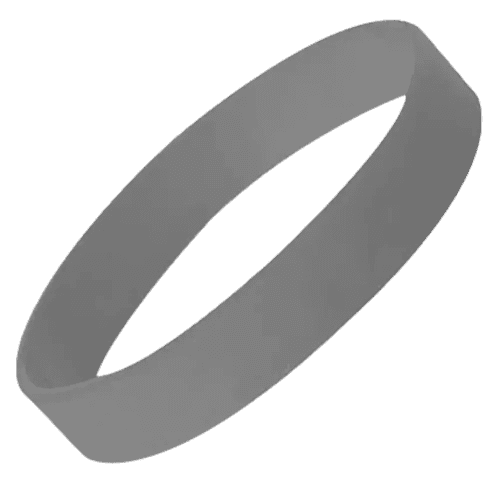 Debossed Silicone Wristbands in Silver 877