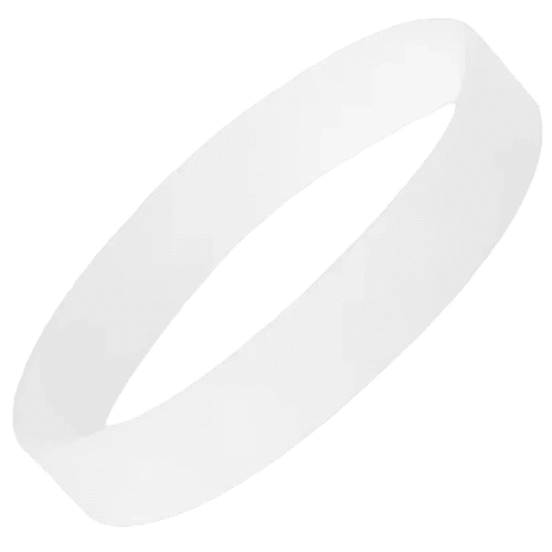 Debossed Silicone Wristbands in White