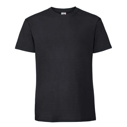 Fruit of the Loom Ring Spun Premium T-Shirt in Black