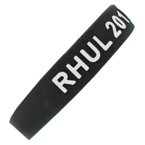 Embossed Silicone Wristbands in Black