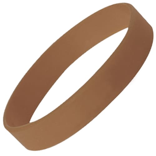 Embossed Silicone Wristbands in Bronze 875