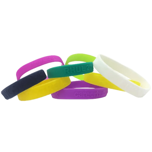 Corporate Branded Silicone Wristbands in a range of colours from Total Merchandise
