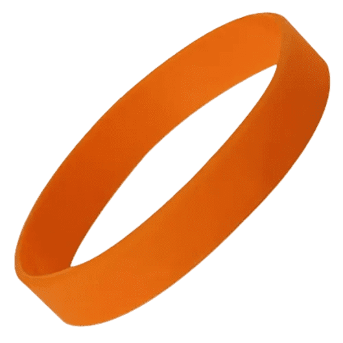 Embossed Silicone Wristbands in Orange 021