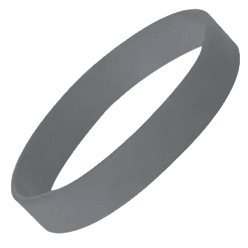 Embossed Silicone Wristbands in Silver 877