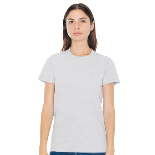 American Apparel Ladies Fine Jersey T-Shirts in Heather Grey