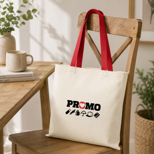 Lifestyle image of the Westford Mill Contrast Bag for Life by Total Merchandise