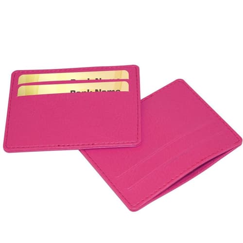 Promotional Slimline Credit Card Case with a design from Total Merchandise - Cerise Pink