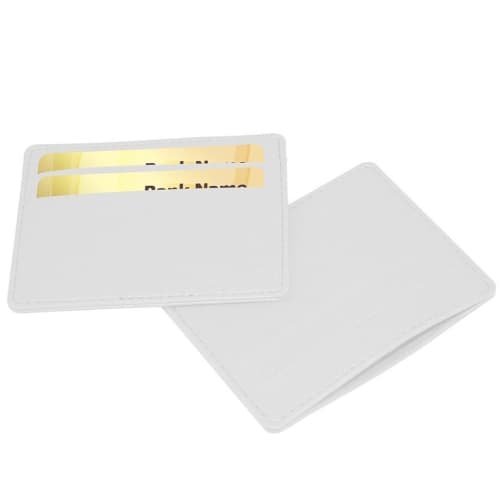 Promotional printed Slimline Credit Card Case with a design from Total Merchandise - White