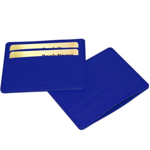 Personalised Slimline Credit Card Case with a printed design from Total Merchandise - Reflex Blue